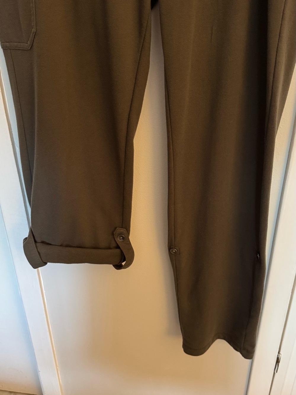 Sonoma Lifestyle XL Olive Drawstring Cargo Lounge Pants Roll Tab Legs